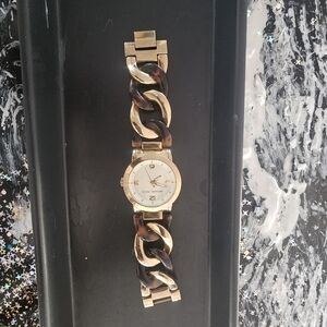 Michael Kors Gold and Brown Chain Link Watch